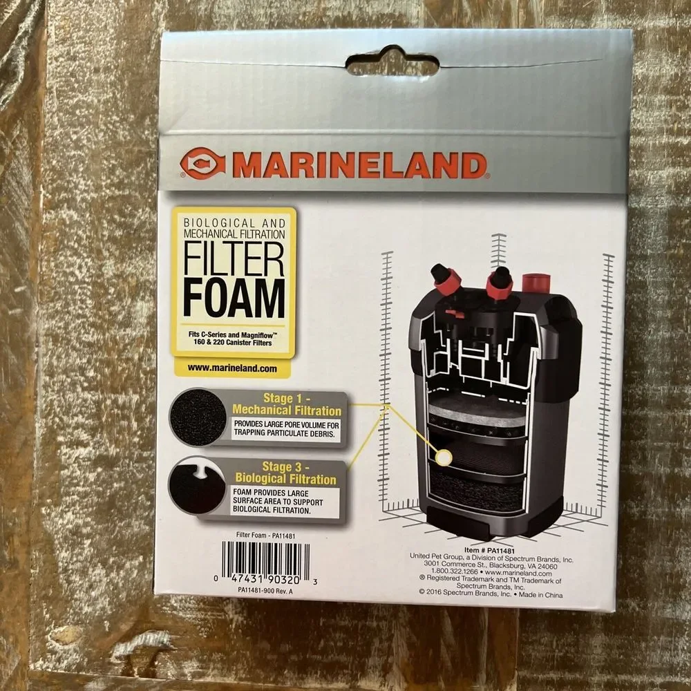Marineland‎ Rite Size Aquarium Foam Filter Pad C Series C-160 @ C-220 Size S